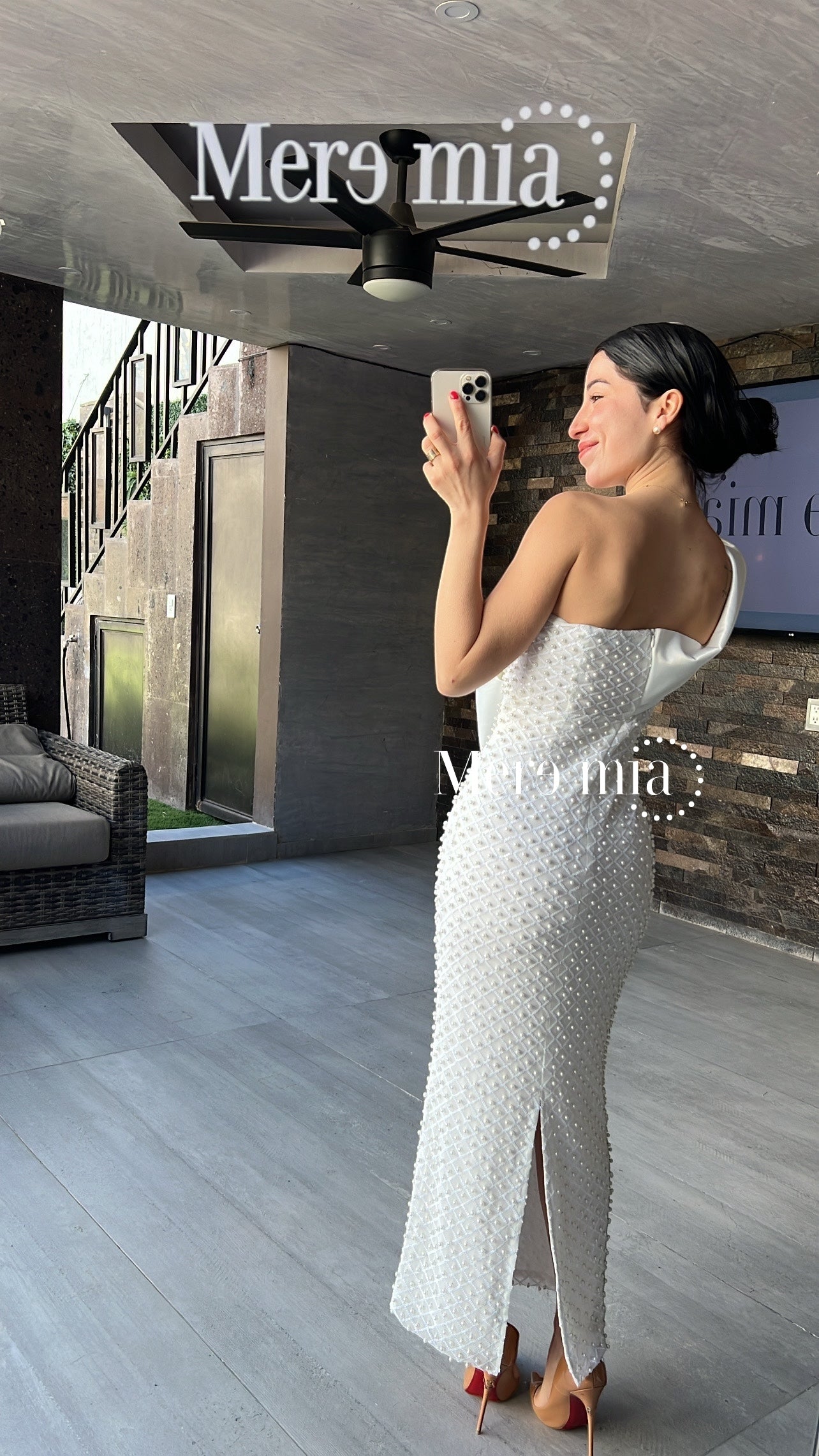 Vestido blanco esc hombro sat