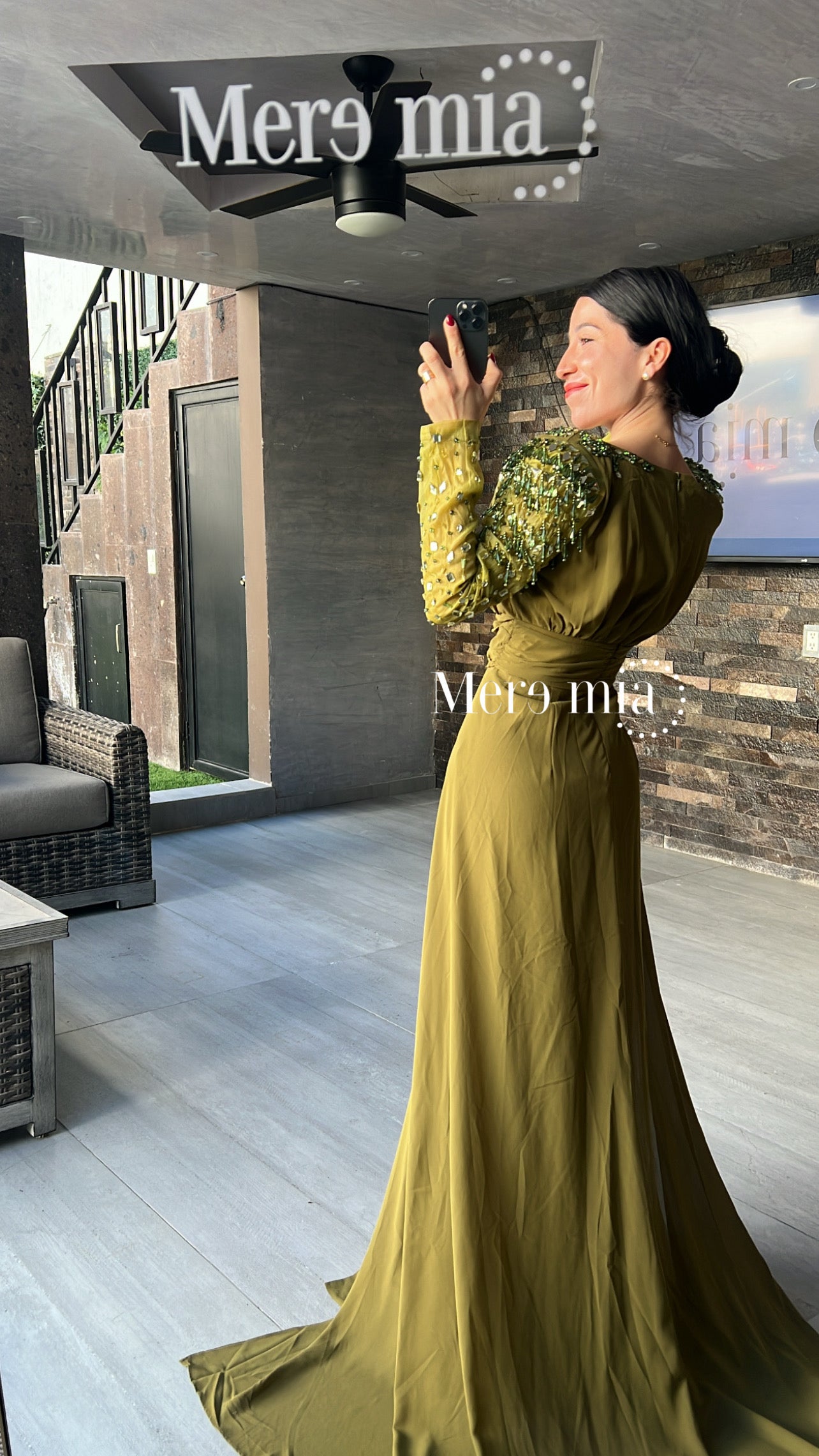 Vestido verde olivo ml