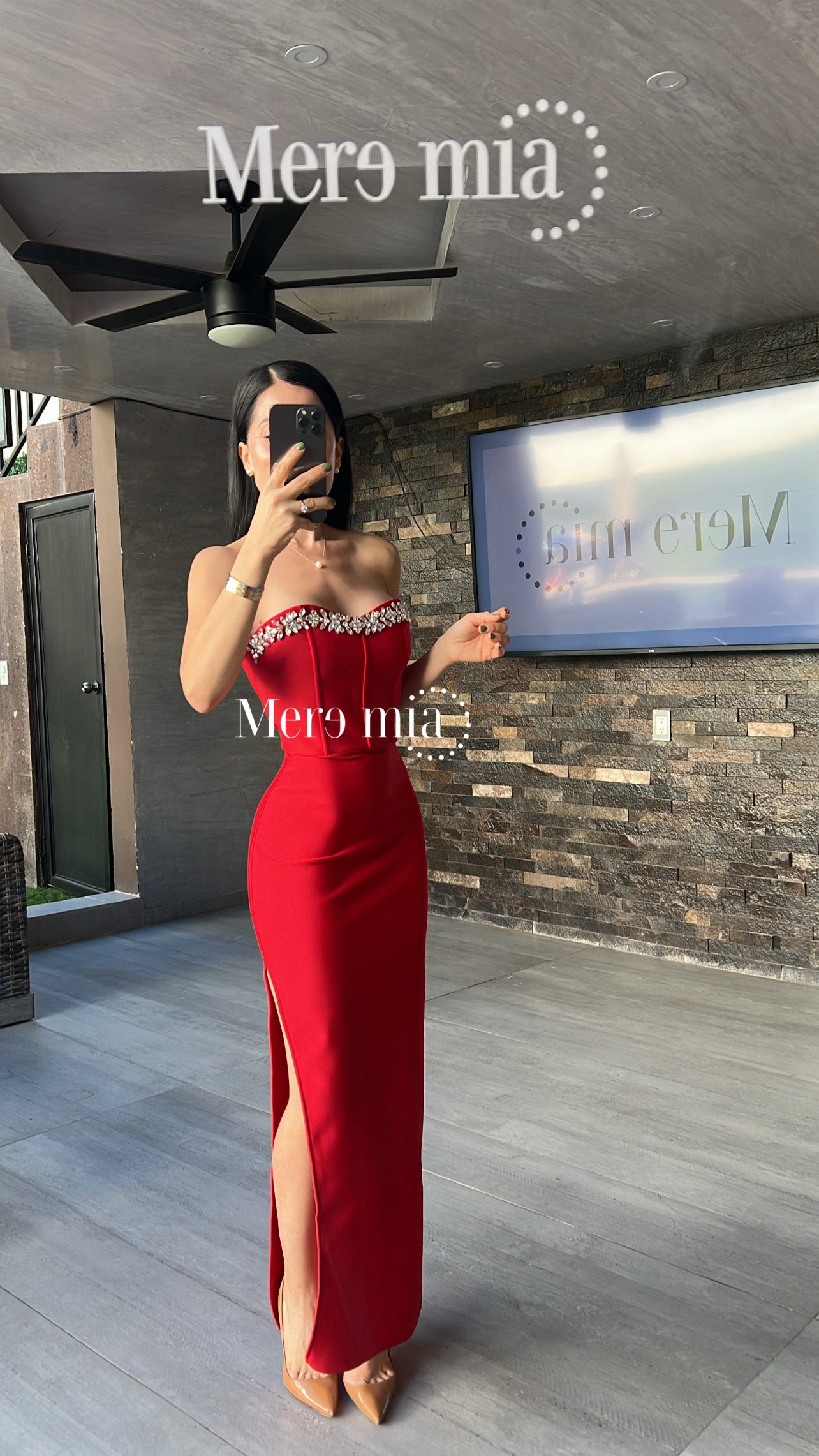 Vestido rojo apl arr