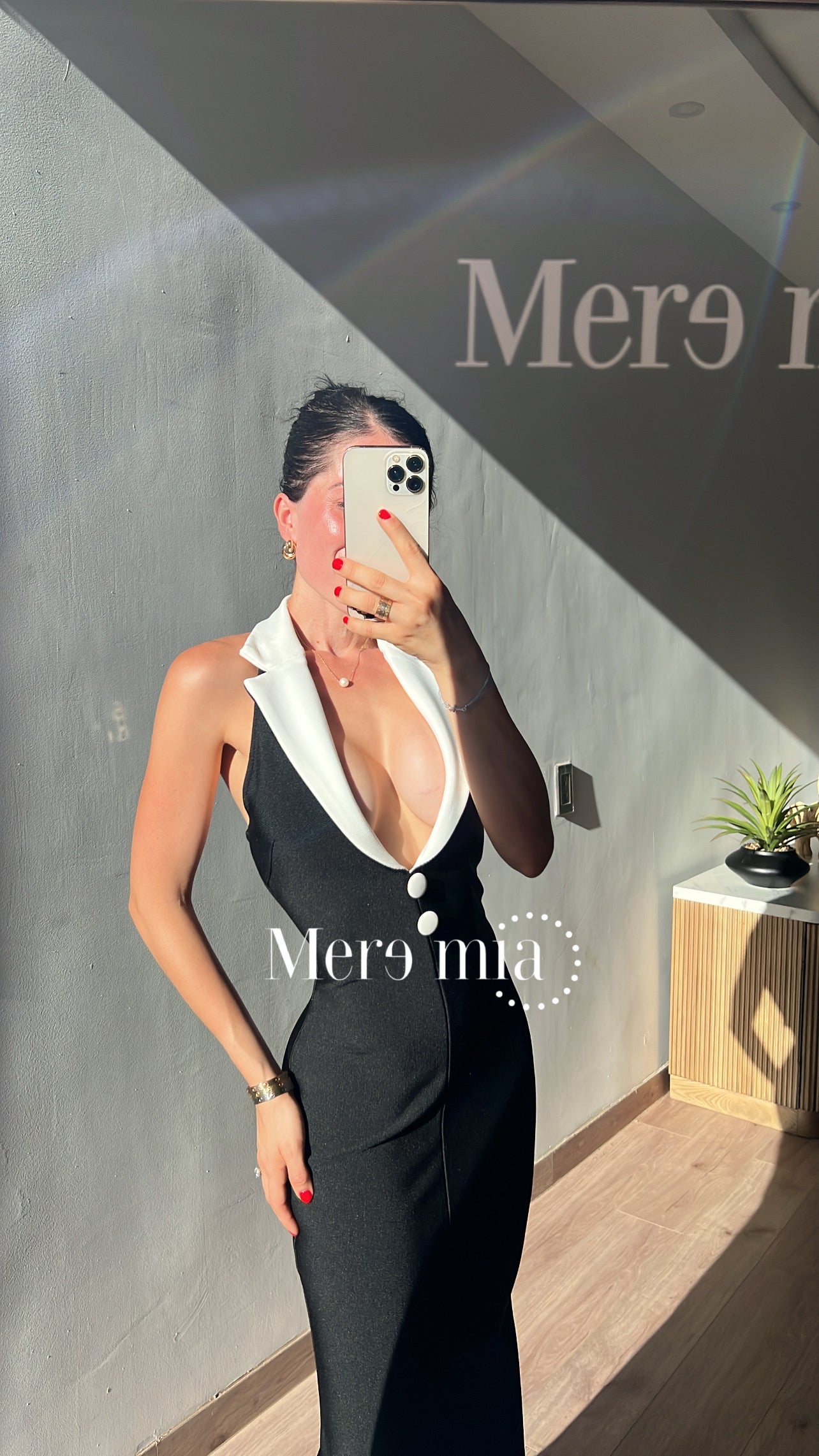 Vestido negro cuello bl