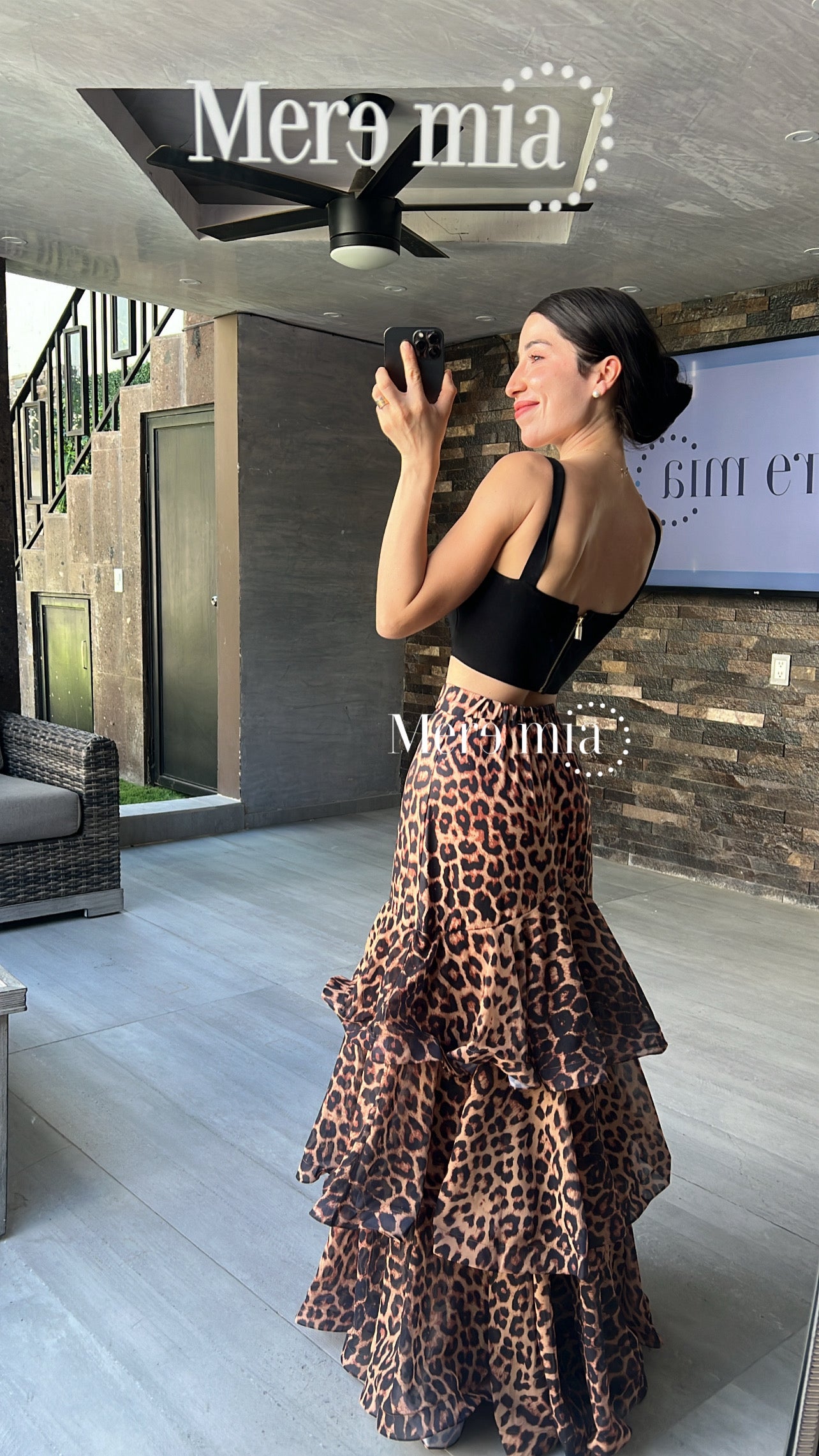 Falda animal print olanes