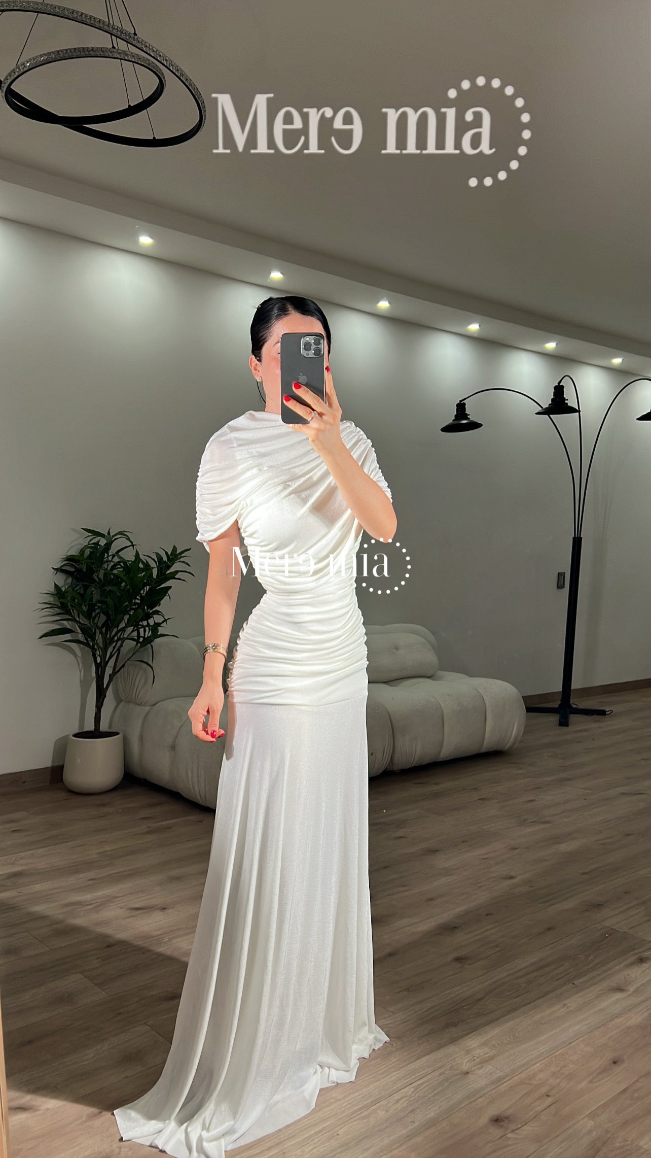 Vestido plisado chal
