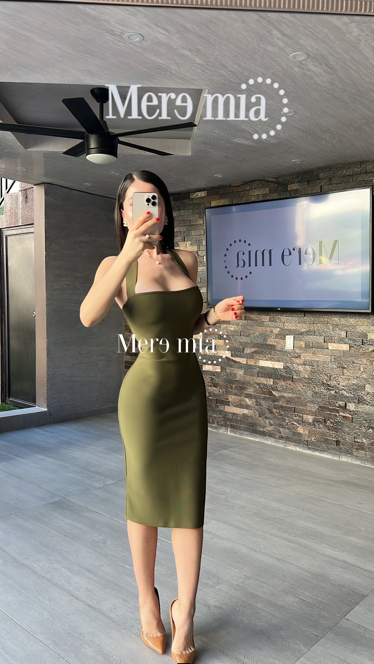 Vestido verde halter