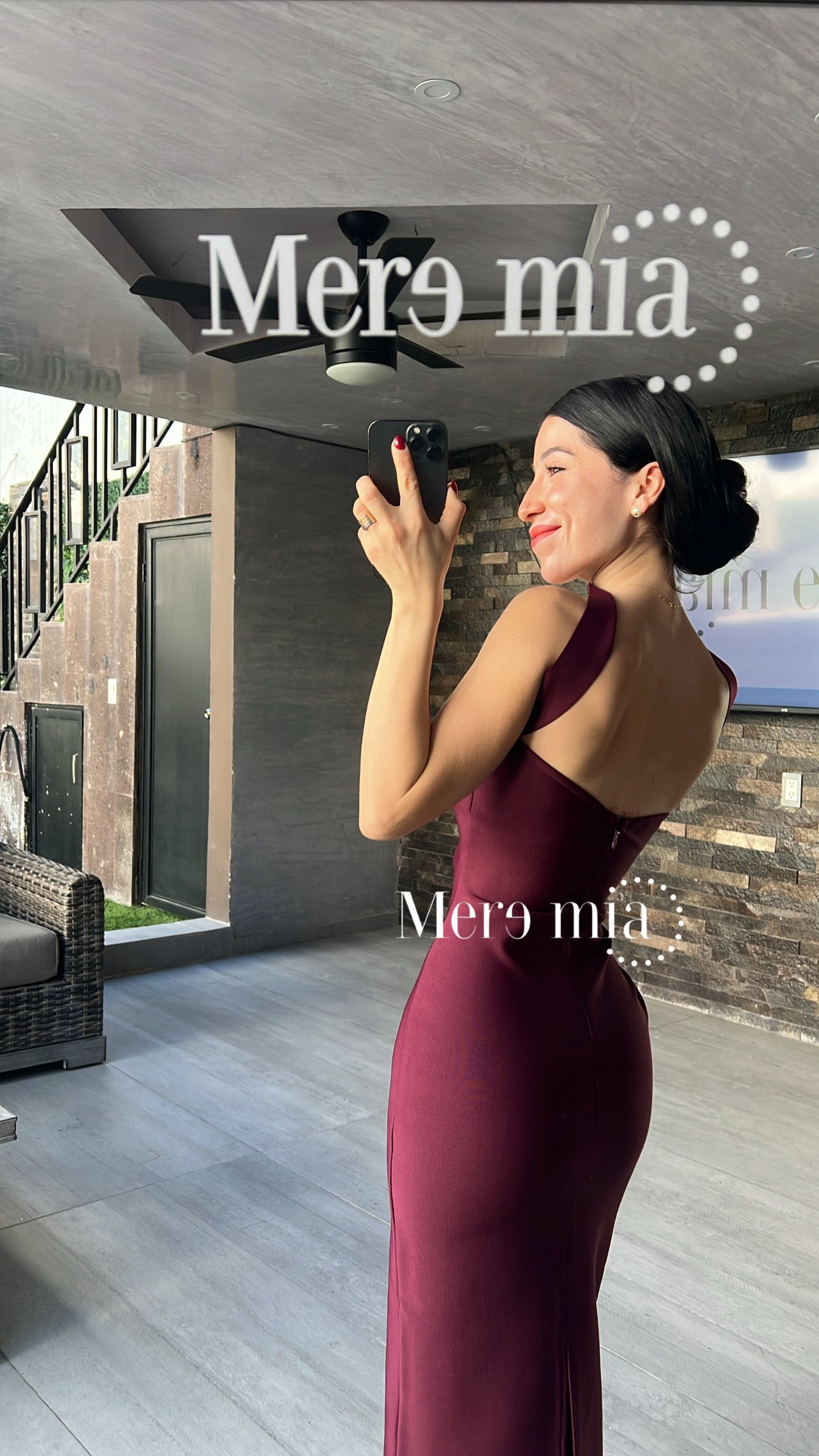 Vestido tinto halter