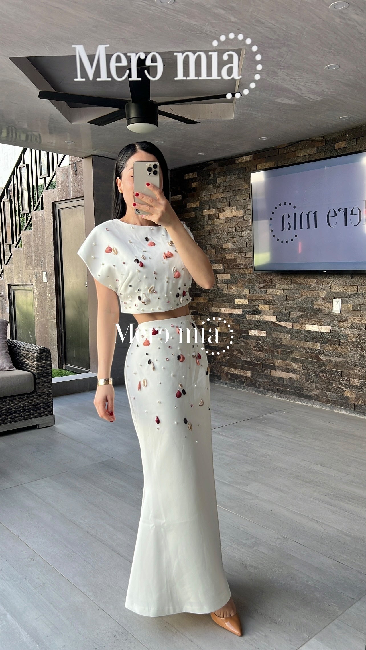 Conjunto largo blanco apl