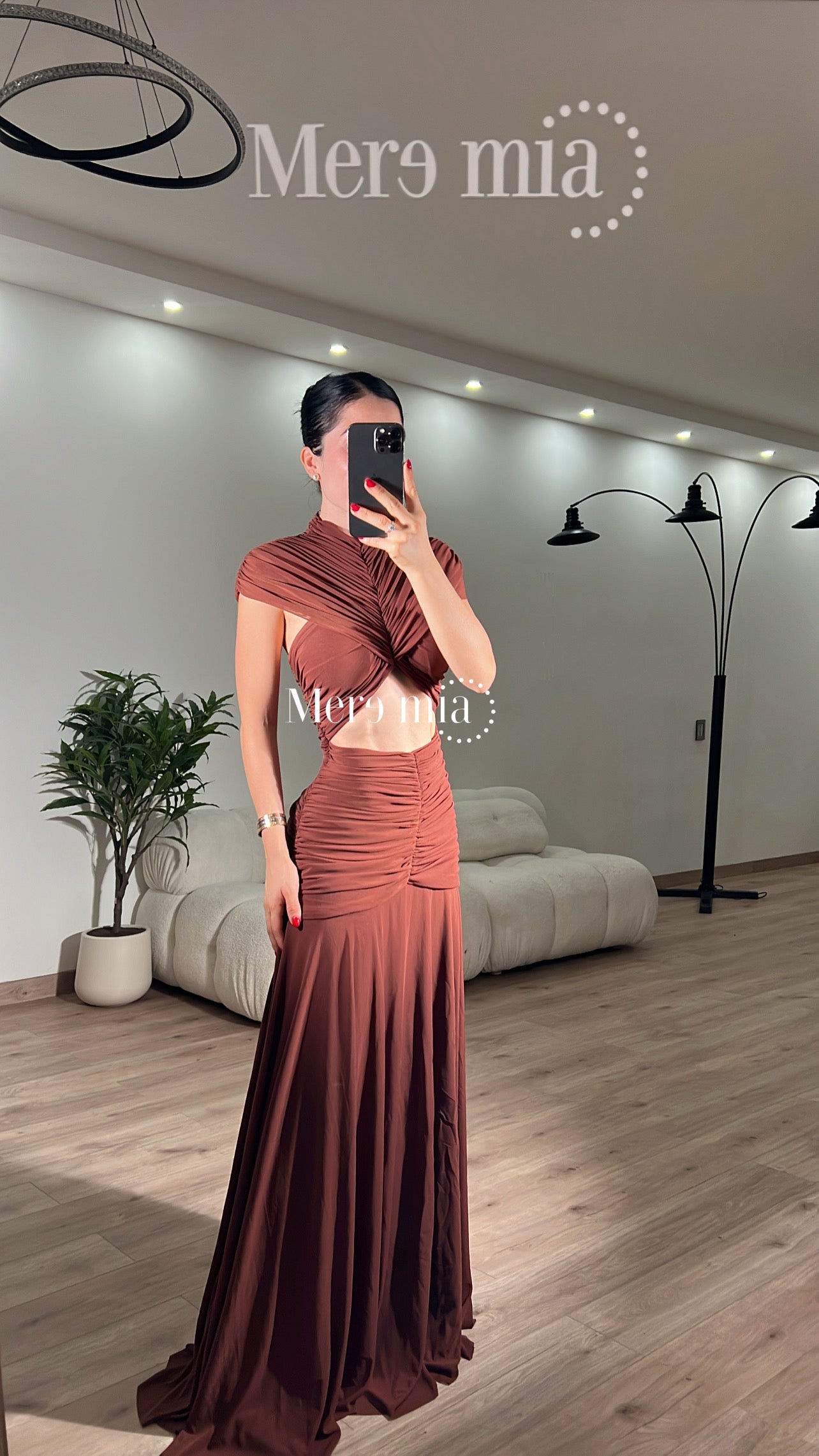 Vestido chal plisado abd