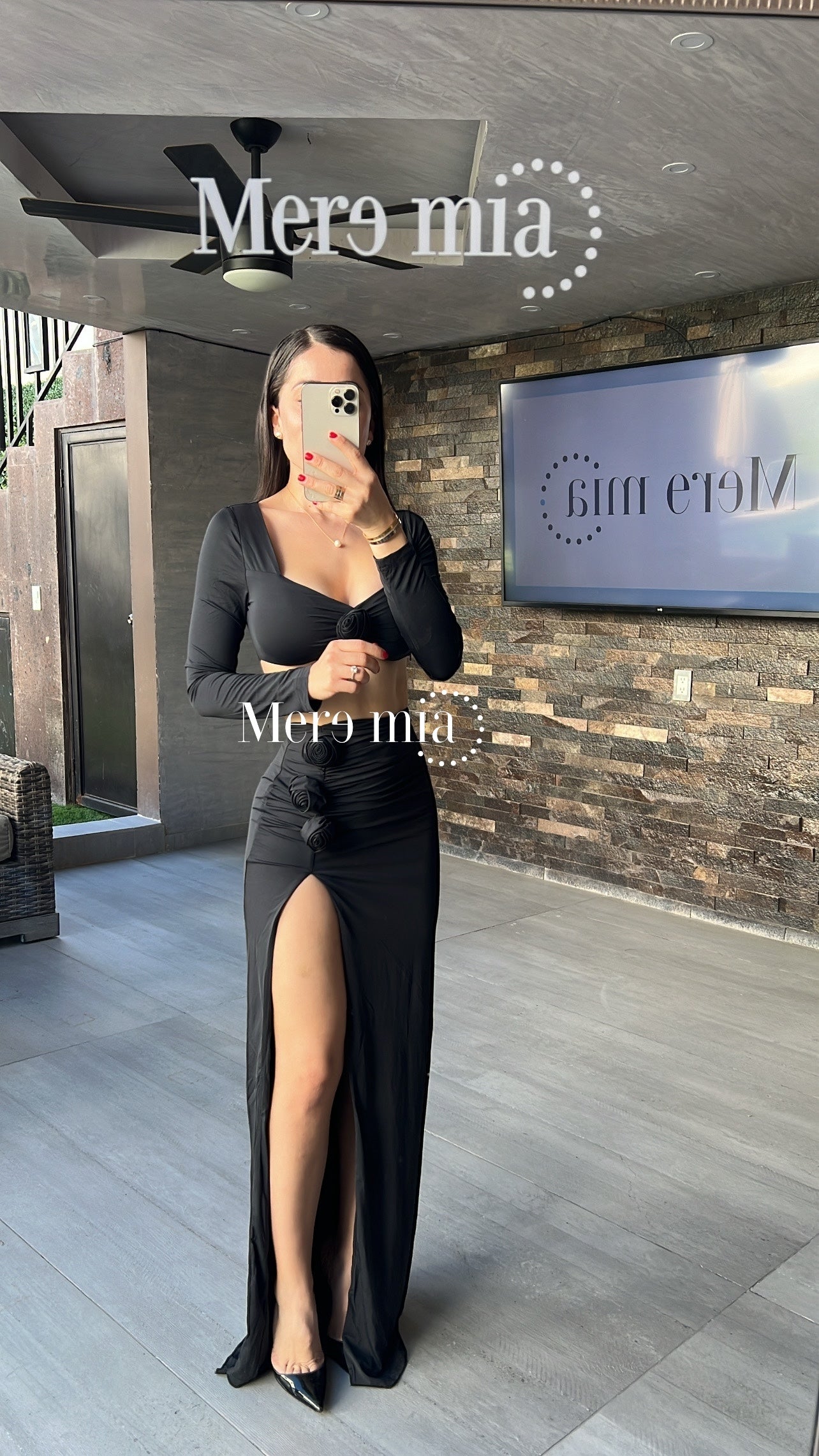 Conjunto negro ab pierna