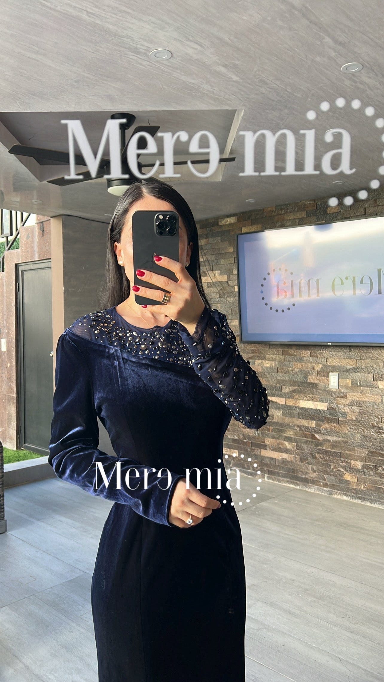 Vestido azul terc malla