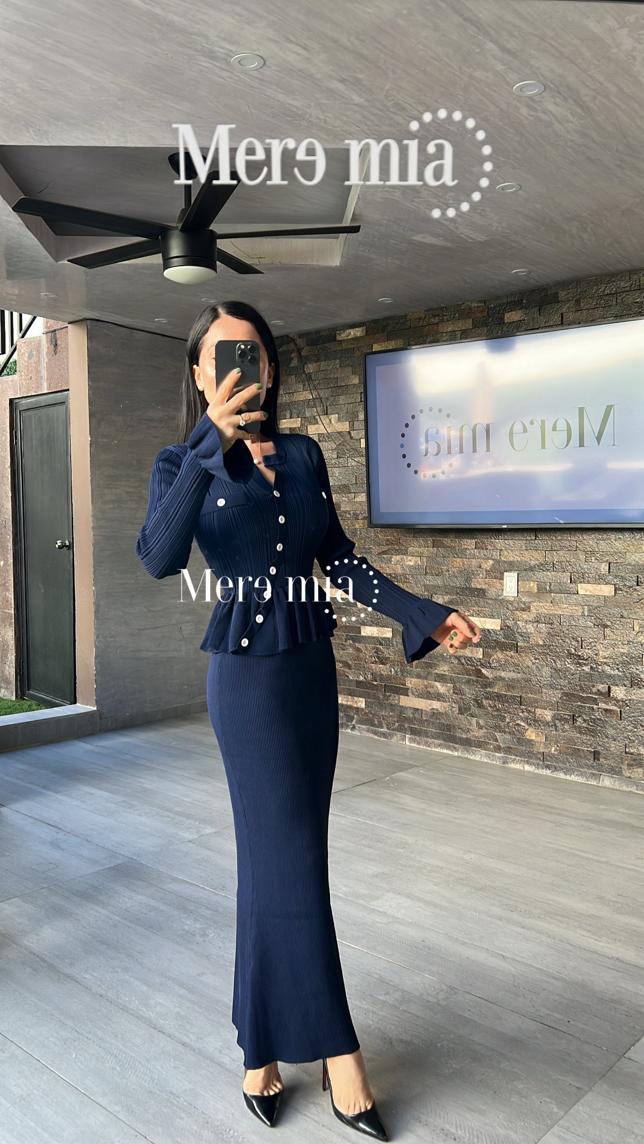 Conjunto azul marino olanes asim