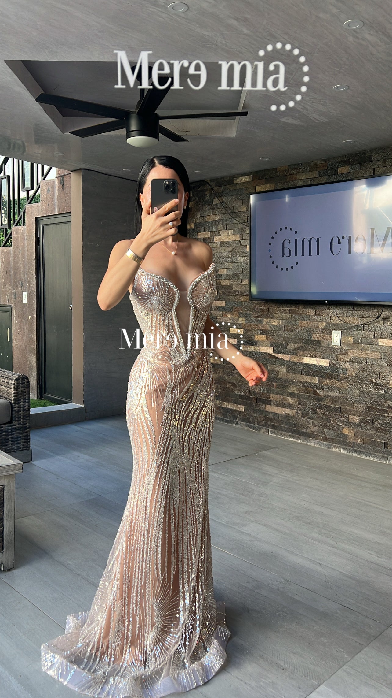 Vestido moka plata malla