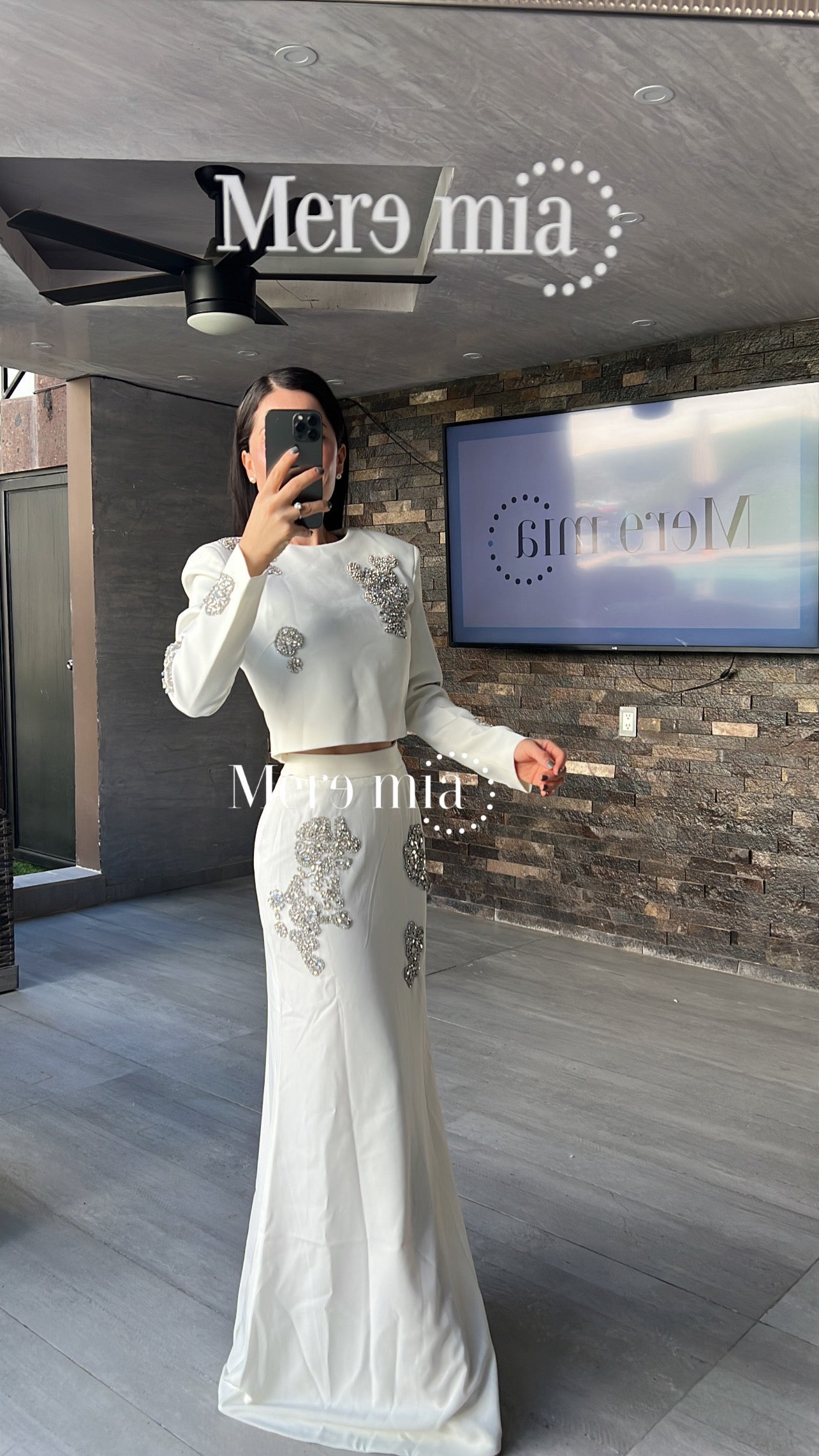 Conjunto blanco apl plata