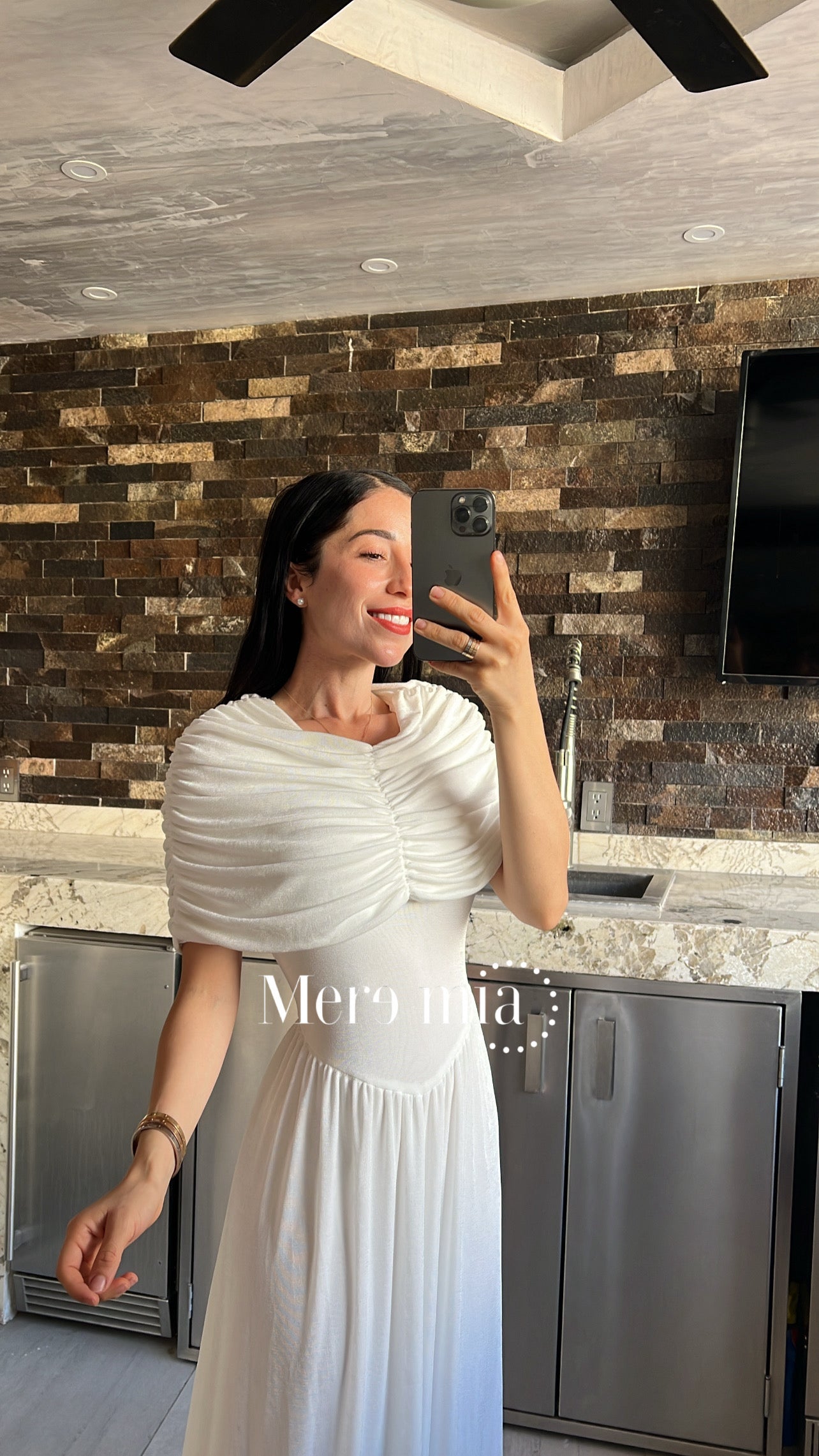 Vestido plisado ab liso