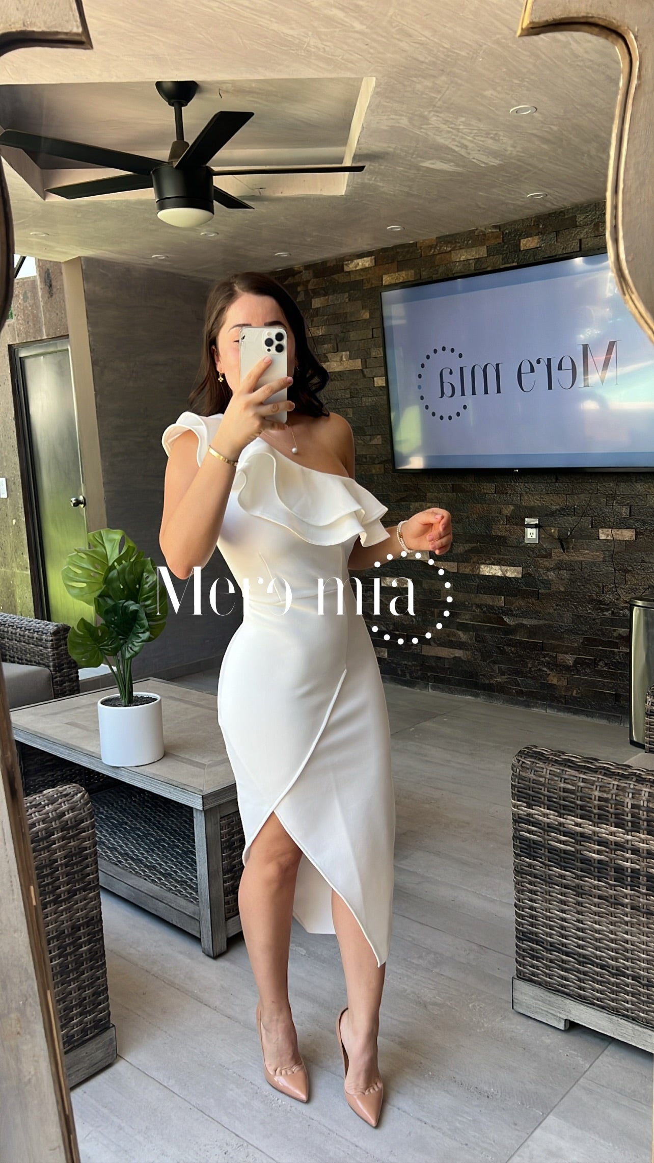 Vestido blanco hombro